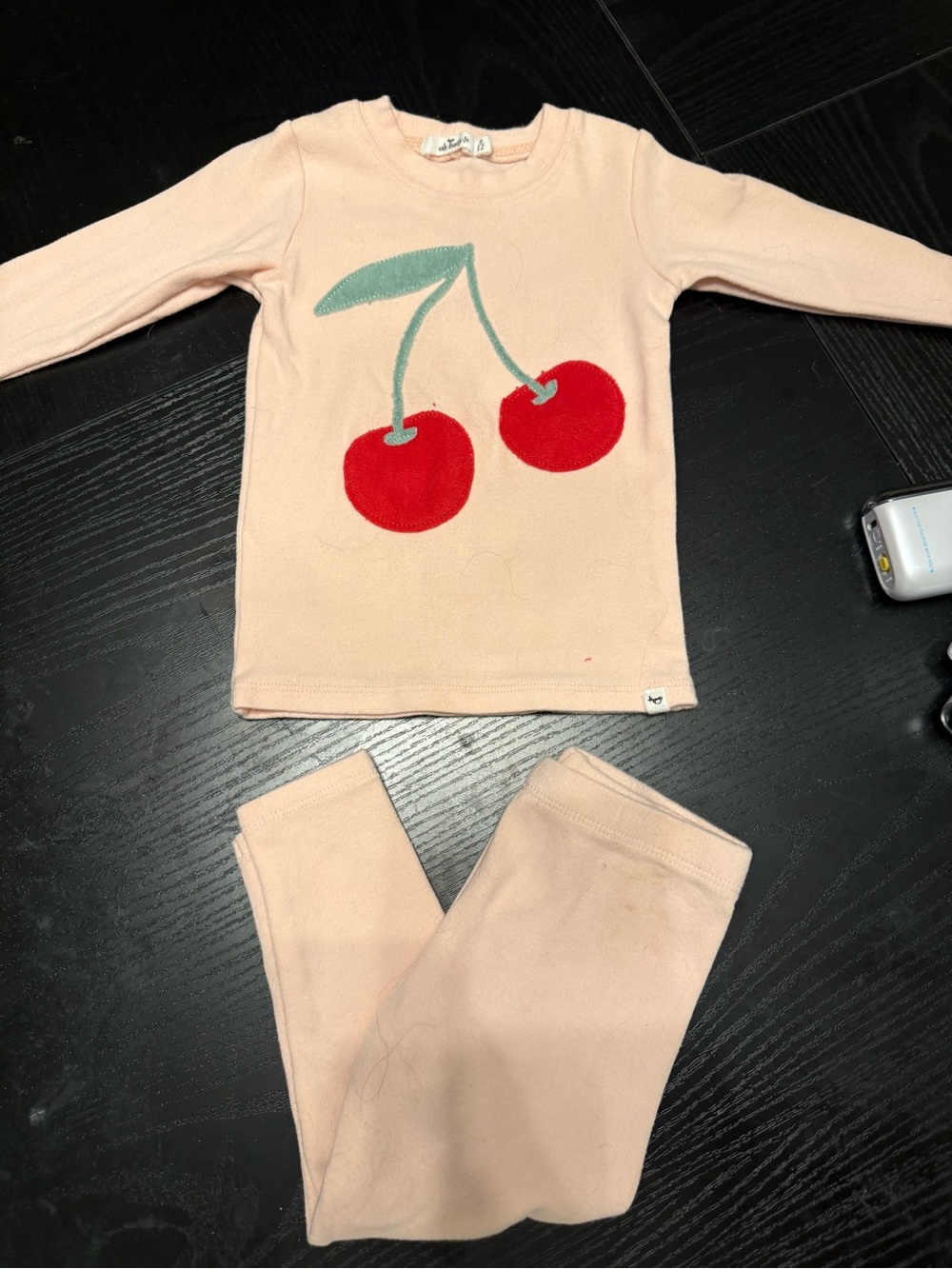 Girls' Peach Cherry Pajama Set